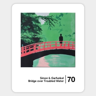 Bridge Over Troubled Water - Minimalist Artwork Design Sticker